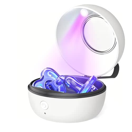 Portable Pacifier Sanitizer, UV Light Sanitizer Case for Pacifier, Type-C Rechargeable Mini Box, 99.9% Cleaned in 3 Minutes