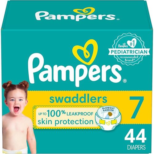 Pampers Baby Diapers - Swaddlers - Size 7, 44 Count, Ultra Absorbent Disposable Infant Diaper