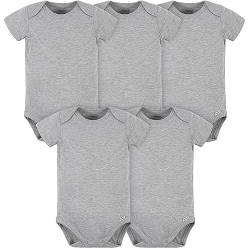 Gerber Baby 5 Pack Onesies Multi-packs Bundle Interlock 180 Gsm