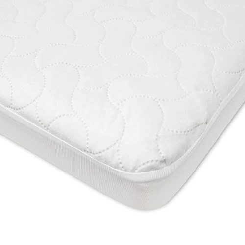 American Baby Company Waterproof Fitted Crib and Toddler Protective Mattress Pad Cover, White, for Boys and Girls, 52x28x9 Inch (Pack of 1) - 1 Count