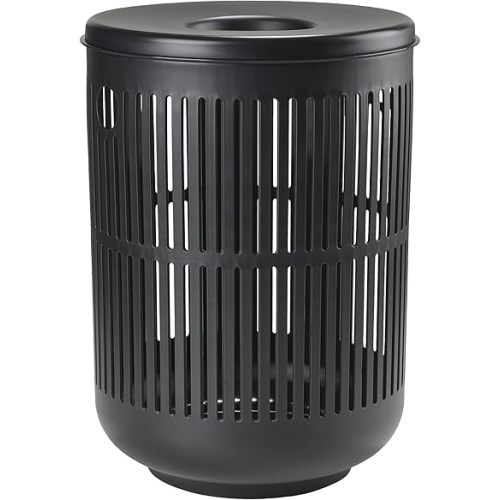 Zone Denmark Laundry Basket - Elevate Your Laundry Routine with Style and Functionality, Black 16.14x16.14x21.65 inches
