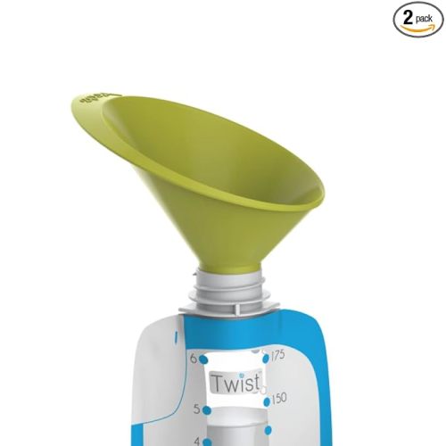 Kiinde Twist Pouch System 2-Piece Funnel Set for Breast Milk, Formula, Baby Food