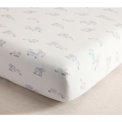 Luxe Critter Organic Cotton Crib Fitted Sheet