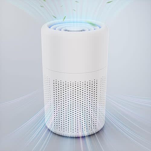 Small Air Purifier for Bedroom & Kitchen,Mini Air Purifier with Fragrance Function and 360° Air Inlet,HEPA Quiet Air Cleaner,Air Cleaner for Pet Odors Dust Smoke and Hair