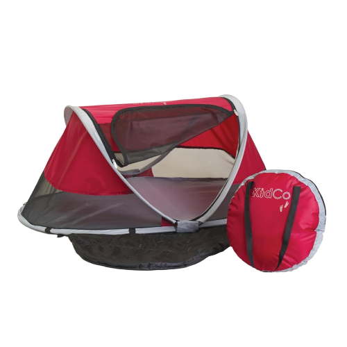 KidCo P3010 - Peapod Portable Foldable Mesh Toddler Travel Tent & Storage Bag, Play Tent, Ages 6 Months - 3 Years (Cranberry)