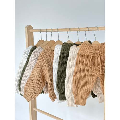 Chunky Knit Sweater + Pants Set – Olive and Cradle
