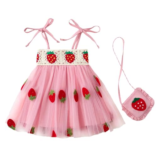 Baby Girl Summer Floral Smocked Tulle Fairy Dress with Purse Set | Smocked Floral Dress for Toddler Girls, Tulle Skirt Outfit for Birthday Party, Princess Dress, Party Dress and Photoshoot