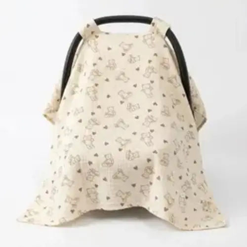 Muslin Stroller Cover, Dual-Layer Breathable Sun & Wind Protection, Washable Newborn Baby Bed Blanket, All-Season Multi-Purpose, Stroller Accessories, 1 Piece - TikTok Shop