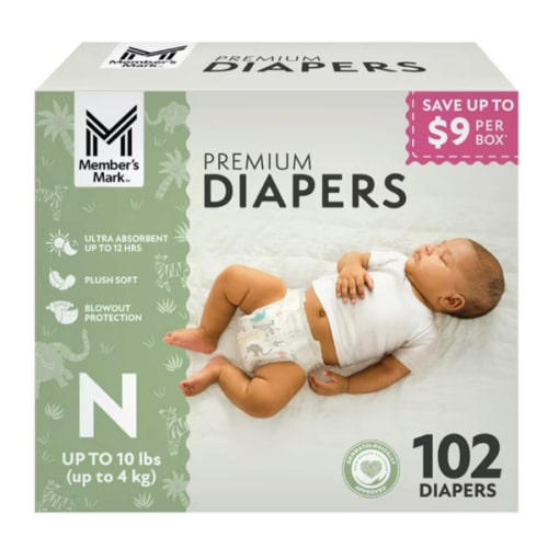 Member's Mark Premium Baby Diapers, Size Newborn - Samsclub.com
