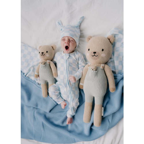 Full Zip Romper Pajamas Set | Blue Gingham – Sweet June