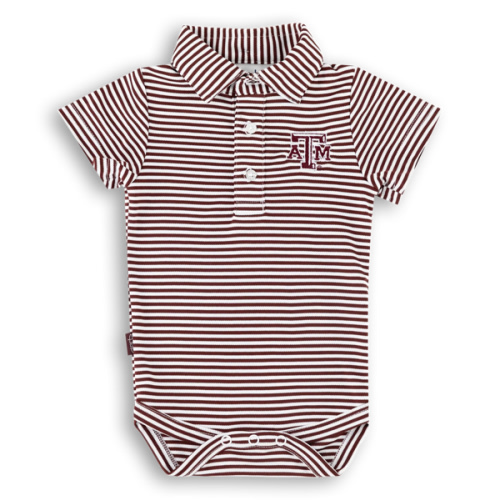 Texas A&M Aggies Maroon Baby Carson Polo Romper - style 91970704