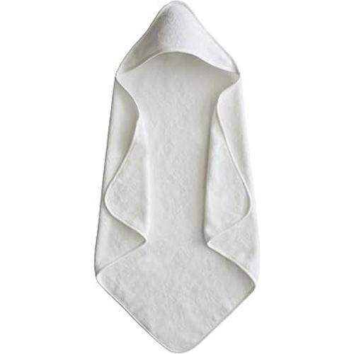 mushie Baby Hooded Towel | Organic Cotton (Pearl)
