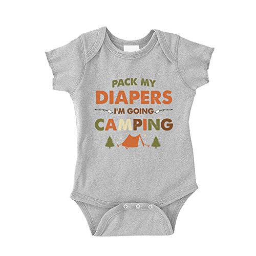 Pack My Diapers I'm Going Camping Baby Bodysuit One Piece or Toddler T-Shirt