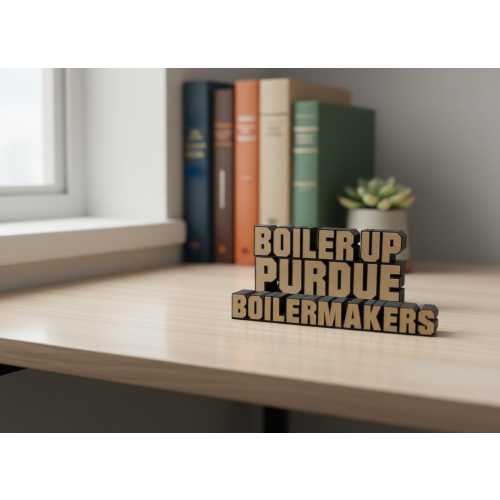 Purdue Decor, Officially Licensed 3D Printed Boilermaker Sign in Custom Sizes