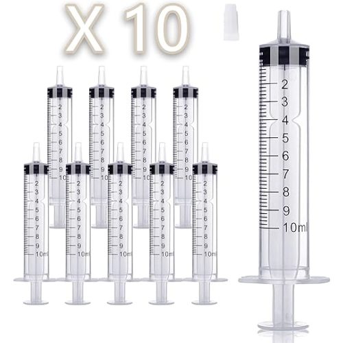 10 Pack 10ml/cc Plastic Syringe Liquid Measuring Syringe Tools