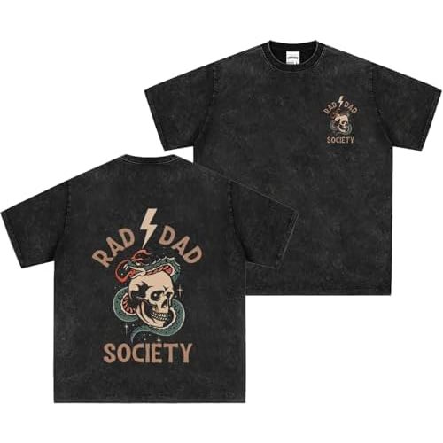 Vintage Fatherhood 2-Sided T-Shirt Skeleton Funny Fathers Day Shirt