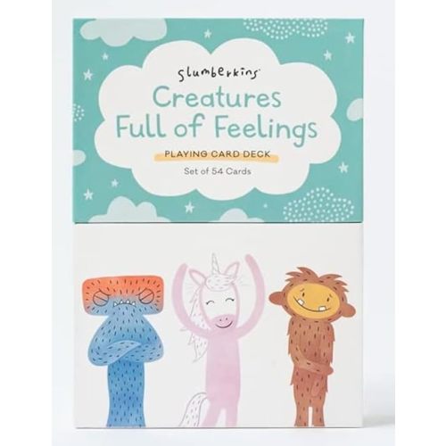 Slumberkins Creatures Full of Feelings Therapy Game for Kids | Teach Emotions & Empathy | Social Emotional Development | 54 Feelings Flash Cards for Home Or Class