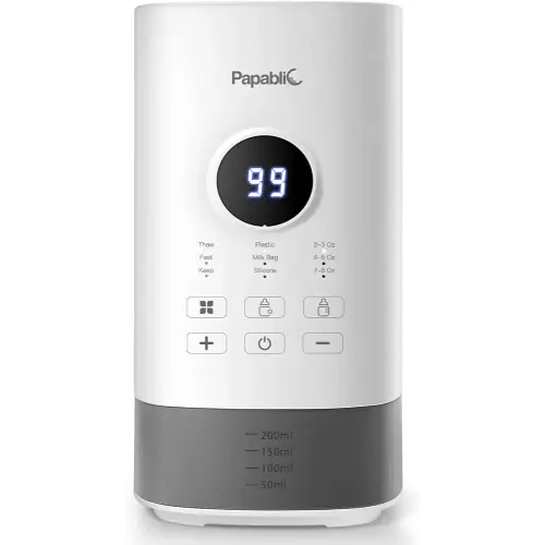 Papablic Baby Bottle Warmer Pro with Unique Prevent Overheating System, Milk Warmer for Breastmilk and Formula, with Digital Timer and Automatic Shut-Off