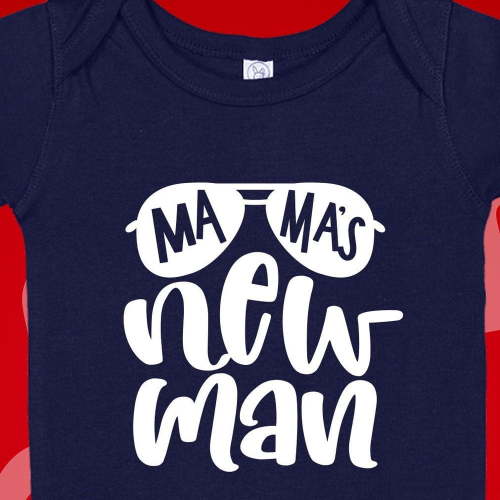 Baby Bodysuit BELLA CANVAS Mama'S New Man Baby Bodysuit Or Kids Shirt, Mama'S Boy Gift, Newborn Baby Boy Clothes, Gift For New Mom, Mother'S Day Present