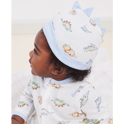 Dinomite 2-Way-Zip Footed One-Piece and Hat
