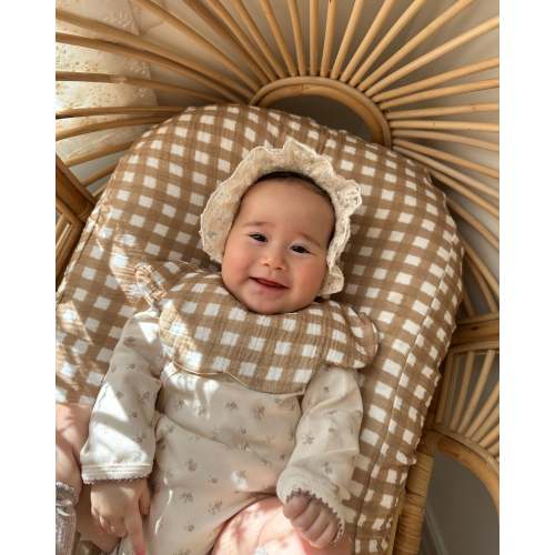 Organic Muslin Fitted Sheet - Brown Gingham – AEGI BLOOM