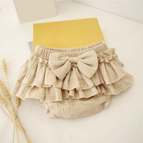 XXWXYD Baby Girl Cotton 𝖦auze Skorts with Buil𝗍-in Shorts, Soft Ruffl𝖾 Trim Cute Athleti𝖼 Summer Outfit Adjustable Waist Toddler Skirt for 0-24 Months