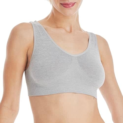 Hanes Women's Cozy Wireless Bra, Full-Coverage Pullover Bra, Seamless T-Shirt Bra