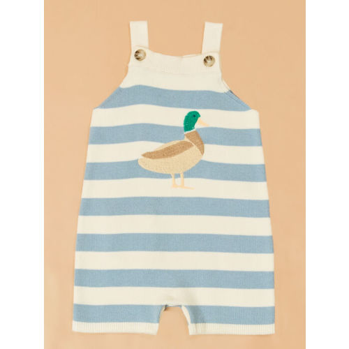 Duck Embroidered Stripe Shortall