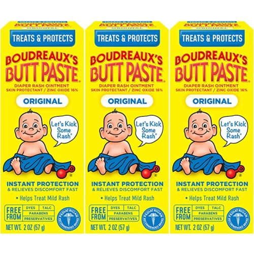 Boudreaux's Butt Paste Original Diaper Rash Cream, 2 Ounce (Pack of 3)