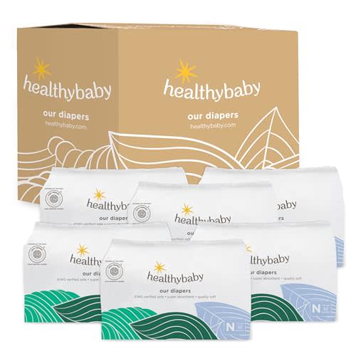 Our Diapers | The First EWG Verified & Microbiome-Friendly Diaper | 12-Hour Leak Protection | Made with Organic Cotton & Plant-Derived Materials | Totally Chlorine Free | Size NB (<10 lbs) 192 Count