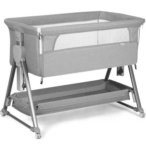 Cowiewie Removable Cradle Bassinet for Babies, Mobile with Storage Basket, Bedside Sleepers for 0-6 Months Infants