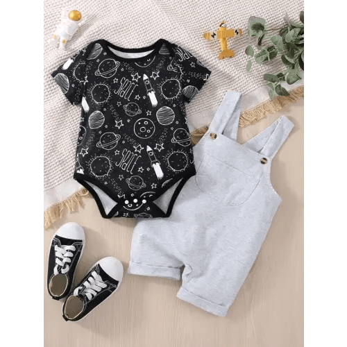 Baby Girl Allover Print Bodysuit & Accessory Headband