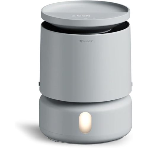 BLUEAIR Room Humidifier - DreamWell - 48Hr Top-Fill Mist-Free InvisibleMist Technology Aroma Stone for Essential Oils and Soothing Mood Lighting - Quiet Operation for Bedroom and Home Use, Grey