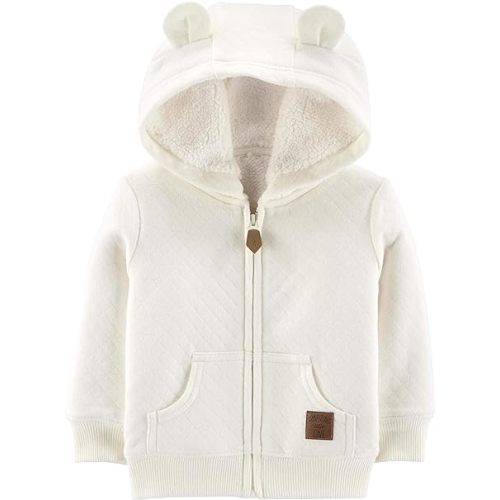 Simple Joys by Carter's Baby Hooded Sweater Jacket with Sherpa Lining