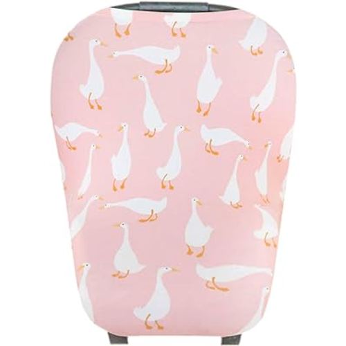 Copper Pearl Multi-Use Cover: Car Seat Covers, Nursing Cover, and Stroller Cover for Sun - Stretchy Fabric, All-Season Use, Stylish Designs, Easy Access for Moms - Goosie