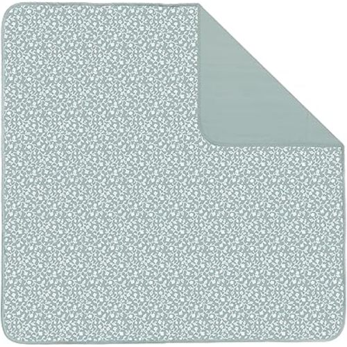 Toddlekind Portable Baby Mat, Organic Cotton 47" x 47, Portable, playpen mat, Travel, Indoor/Outdoor mat, for Babies/Toddlers, 0m+ (Sage)