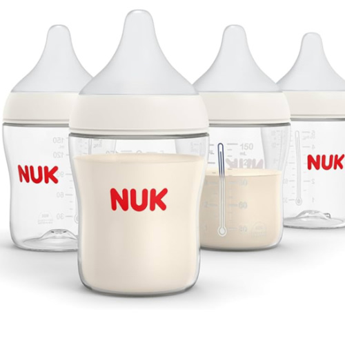 NUK Perfect Match Slow Flow 2-in-1 Natural and Anti-Colic Bottle, 5oz., 4 Pack, BPA Free