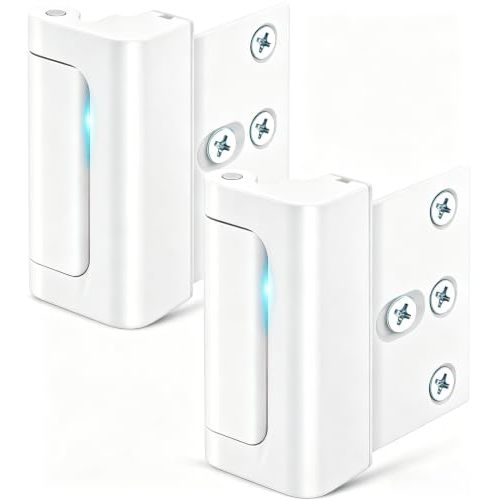 Home Security Door Lock for Front Door Reinforcement Lock Latch from Inside | Child Proof Door Safety Lock, Top Flip Latches Lock Withstands 800 lbs for Inward Swinging Doors, High Night Lock Defend Home