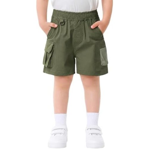 Volunboy Toddler Cargo Shorts Baby Boy Quick Dry Lightweight Summer Shorts Breathable Short Pants for Hiking 2T-6Y