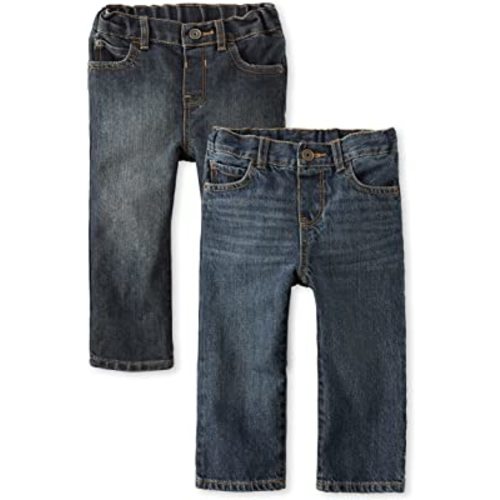 The Children's Place Baby Boys Toddler Straight Leg Jeans, 2 Pack