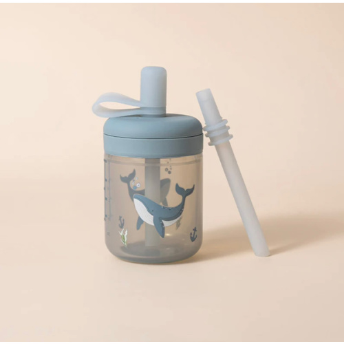 Silicone Training Cup with Straw