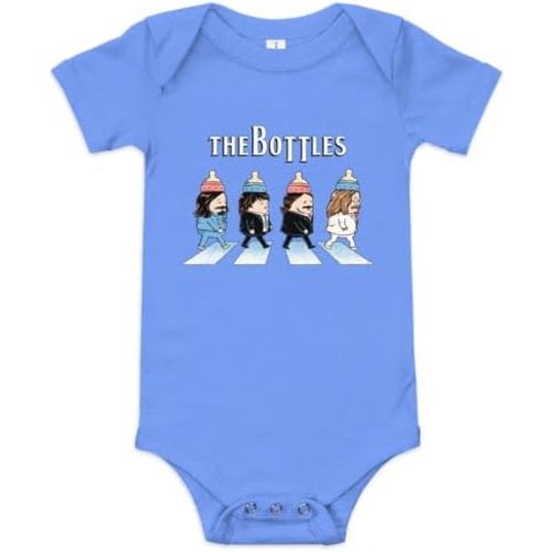 THE BOTTLES Baby Onesie, 100% Cotton, Sizes 3-24m, Unisex-Babies, Baby RocknRoll Onesie