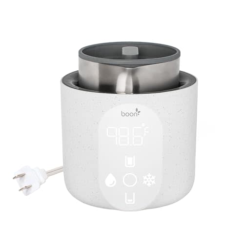 Boon Tempro Direct Heat Breastmilk Warmer - Retains Nutrients in Baby Formula and Breastmilk - Quick Liquid Warmer with Real Time Temp Reading - Breastfeeding Essentials
