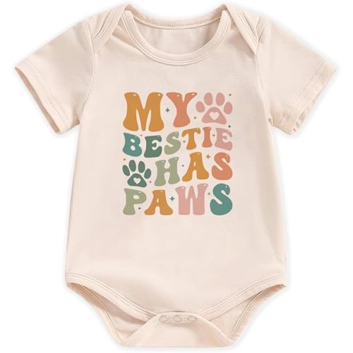 Infant Newborn Baby Boys Girls Bodysuit Short Sleeve Funny Letters Print Romper Reveal Romper Coming Home Outfit