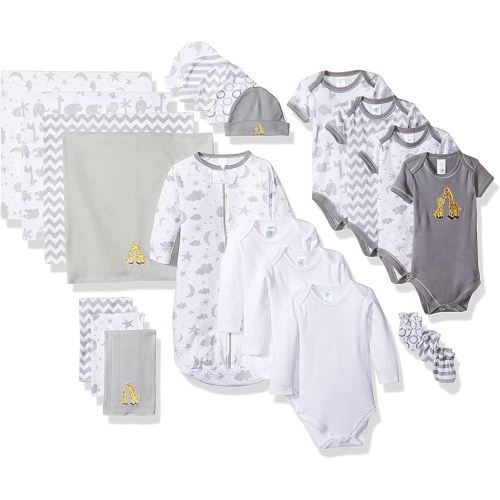 Spasilk Baby Essential 23 Piece Layette Set for Newborns and Infants, 0-6 Months, Grey Celestial