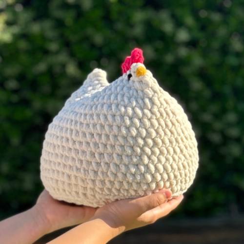 Adopt Henrietta Large size Handmade Crochet Chicken Hen Stuffed Animal Plush Plushie Amigurumi  Gift Idea