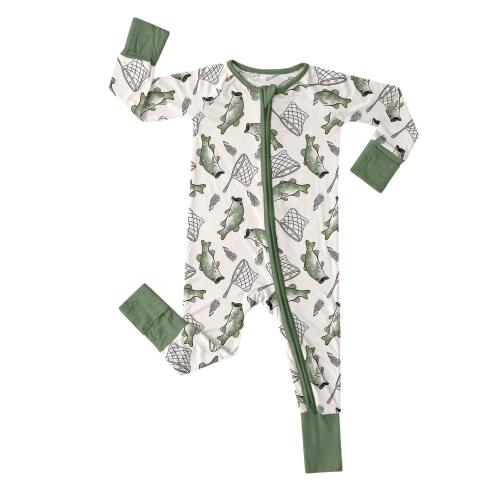 Bass Buddies Bamboo Convertible Zippered Romper