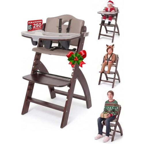 Abiie Beyond Junior Convertible Wooden High Chair with Removable Tray