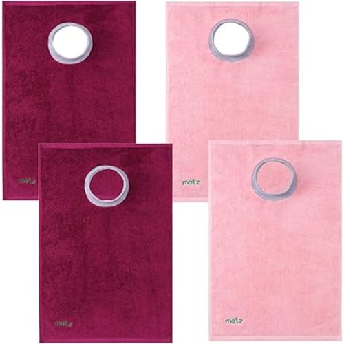 MATZ Terry Towel Slip On Baby Bibs | Full Coverage | Ultra Absorbent 100% Cotton | Pullover For Babies And Toddlers | Feeding Drooling And Teething | Unisex Baby Bib With Soft Ribbed Neck