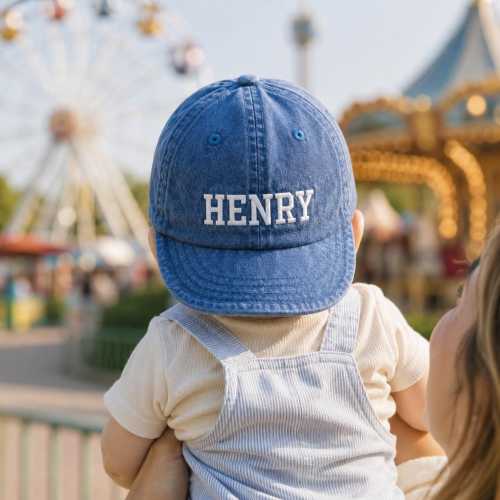 Personalized Vintage Wash Baby Baseball Cap,Soft Cotton Infant Toddler Sun Hat,Embroidered Toddler Beach Cap,Gift for Kids